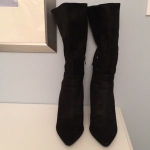 Slouch Wedge Sueded Boots